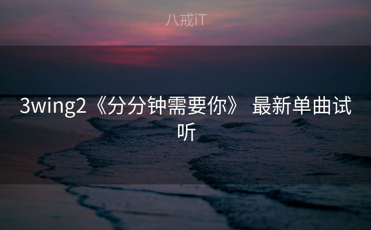 3wing2《分分钟需要你》 最新单曲试听