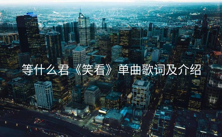 等什么君《笑看》单曲歌词及介绍