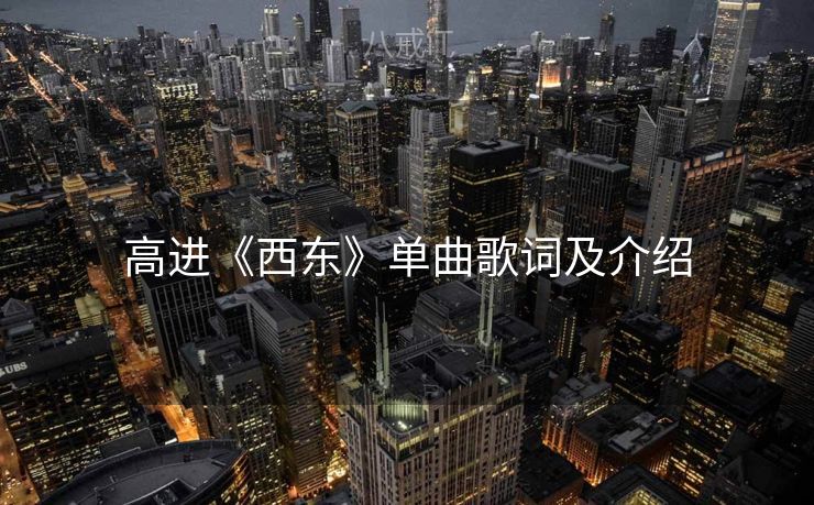 高进《西东》单曲歌词及介绍