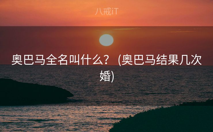 奥巴马全名叫什么？ (奥巴马结果几次婚)