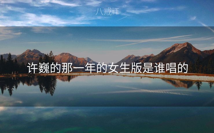 许巍的那一年的女生版是谁唱的