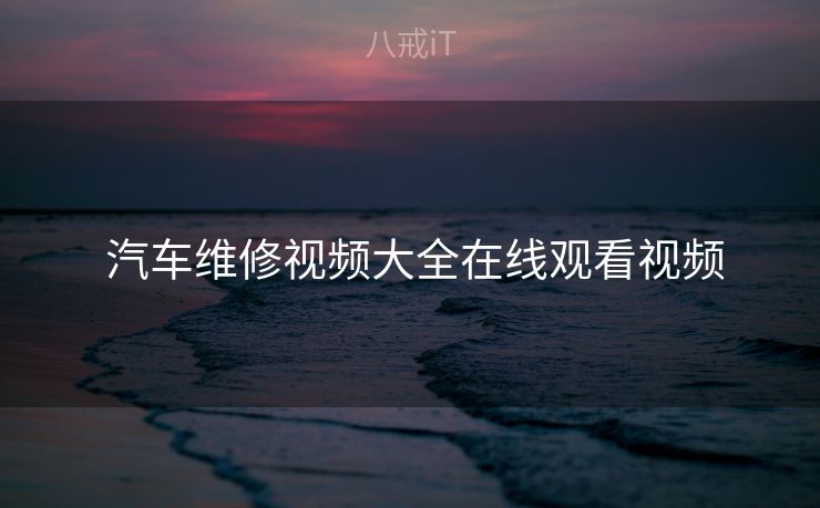  汽车维修视频大全在线观看视频