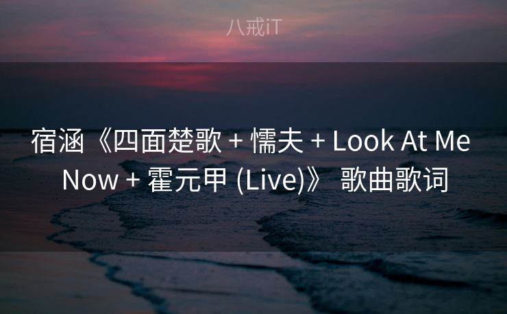 宿涵《四面楚歌 + 懦夫 + Look At Me Now + 霍元甲 (Live)》 歌曲歌词