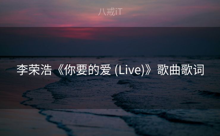 李荣浩《你要的爱 (Live)》歌曲歌词