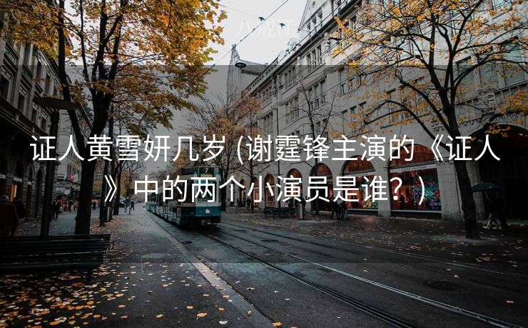 证人黄雪妍几岁 (谢霆锋主演的《证人》中的两个小演员是谁？)