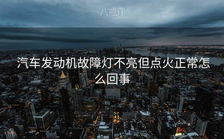  汽车发动机故障灯不亮但点火正常怎么回事