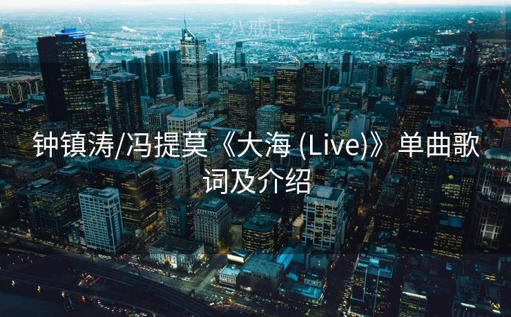 钟镇涛/冯提莫《大海 (Live)》单曲歌词及介绍