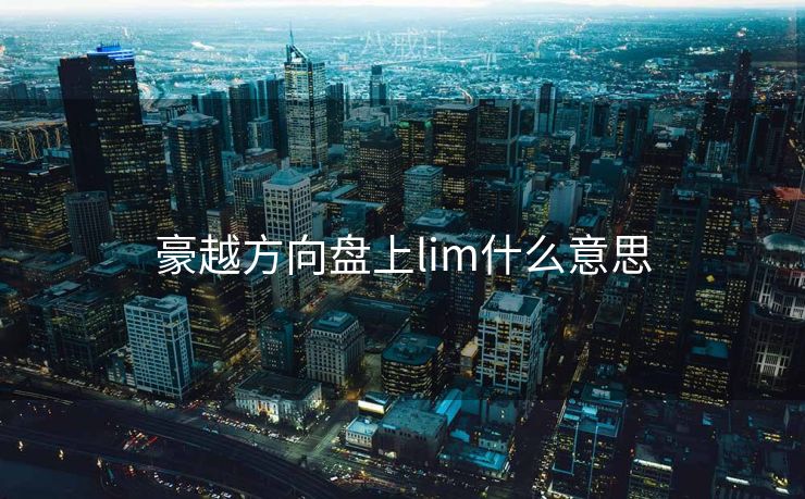 豪越方向盘上lim什么意思