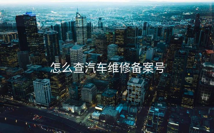 怎么查汽车维修备案号 怎么查汽车维修备案号