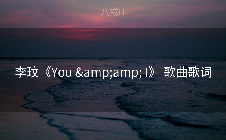 李玟《You & I》 歌曲歌词