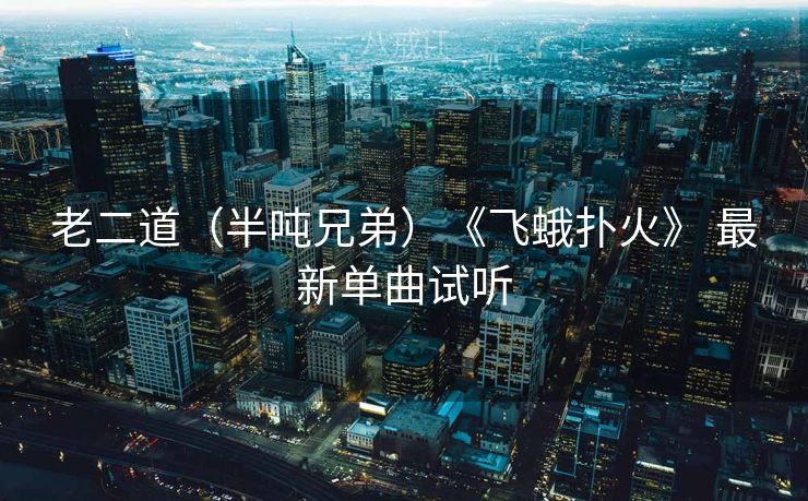 老二道（半吨兄弟）《飞蛾扑火》 最新单曲试听