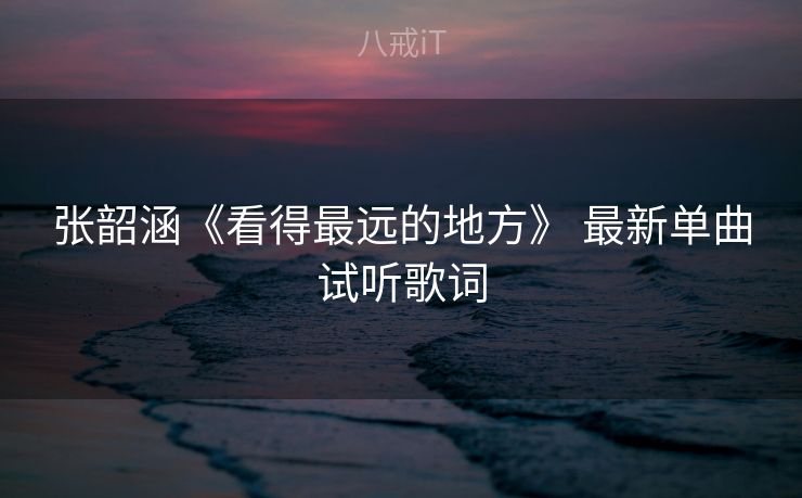 张韶涵《看得最远的地方》 最新单曲试听歌词