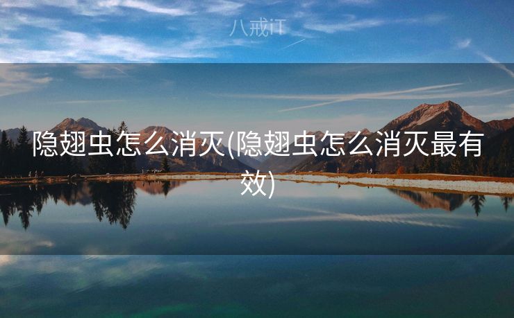 隐翅虫怎么消灭(隐翅虫怎么消灭最有效)