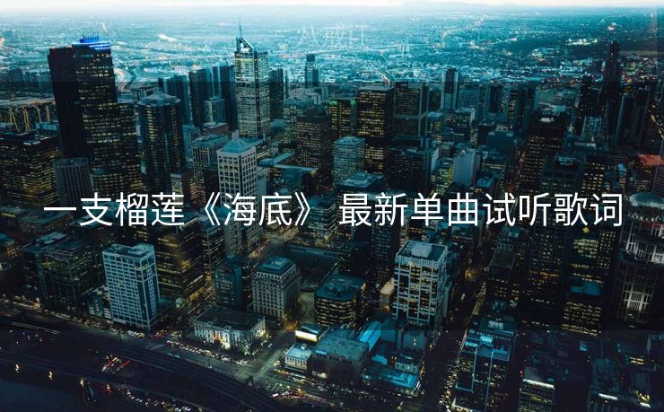 一支榴莲《海底》 最新单曲试听歌词
