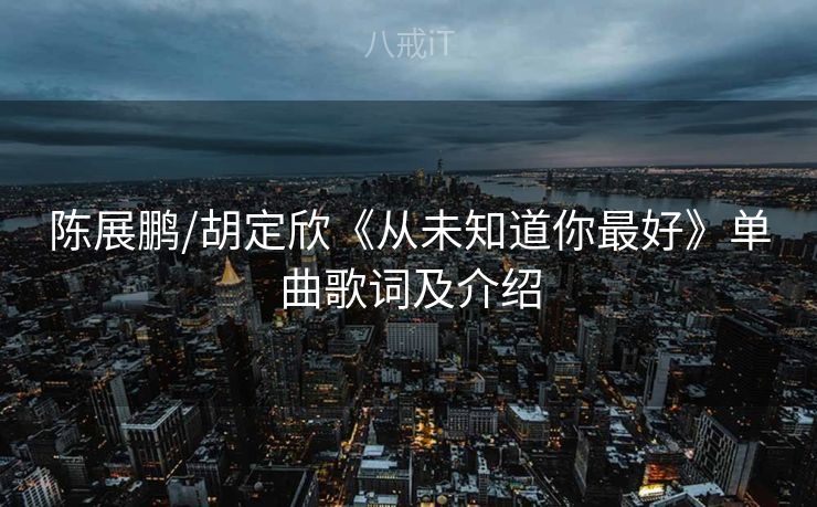 陈展鹏/胡定欣《从未知道你最好》单曲歌词及介绍