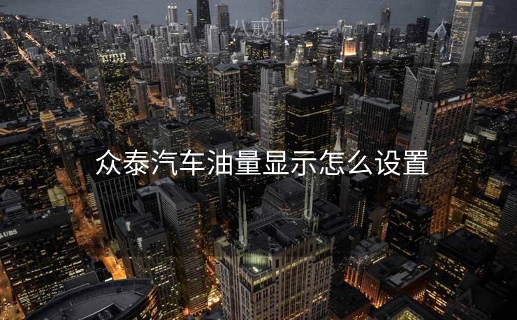  众泰汽车油量显示怎么设置