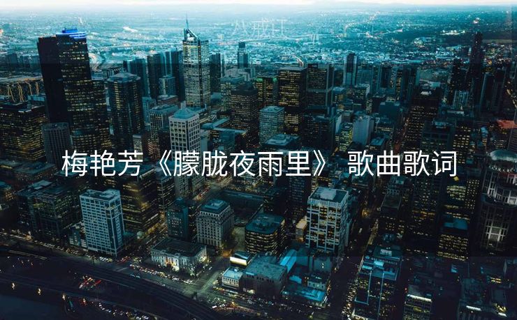 梅艳芳《朦胧夜雨里》 歌曲歌词