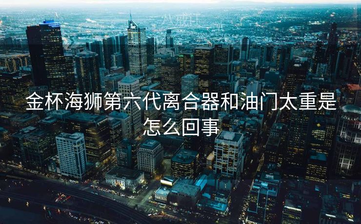 金杯海狮第六代离合器和油门太重是怎么回事