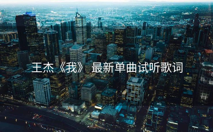王杰《我》 最新单曲试听歌词
