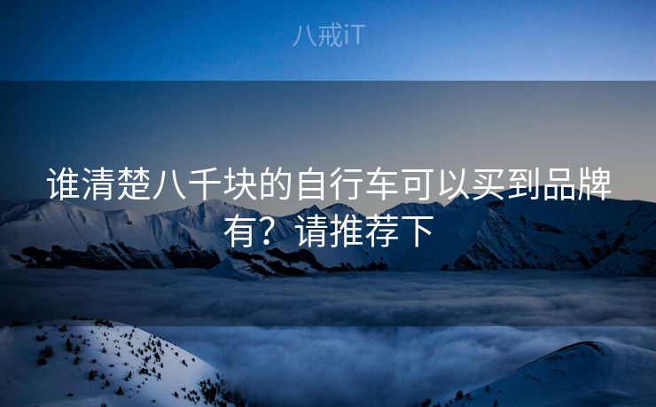 谁清楚八千块的自行车可以买到品牌有？请推荐下
