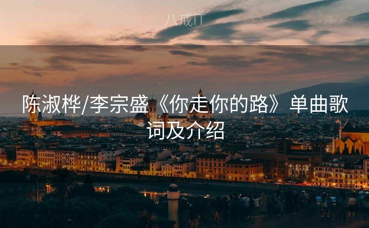 陈淑桦/李宗盛《你走你的路》单曲歌词及介绍