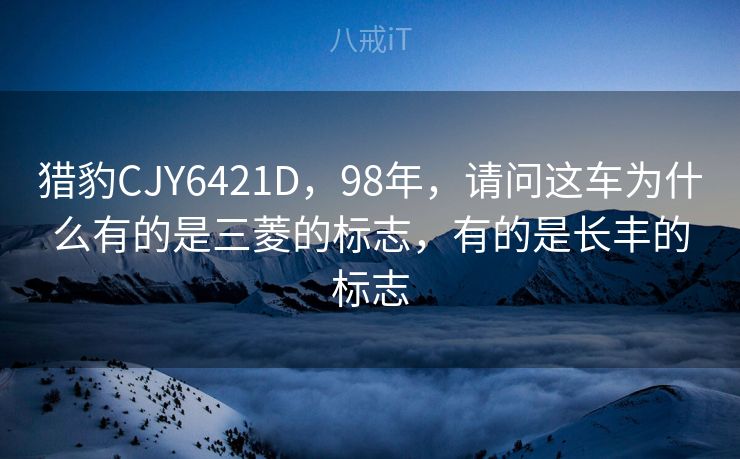 猎豹CJY6421D，98年，请问这车为什么有的是三菱的标志，有的是长丰的标志