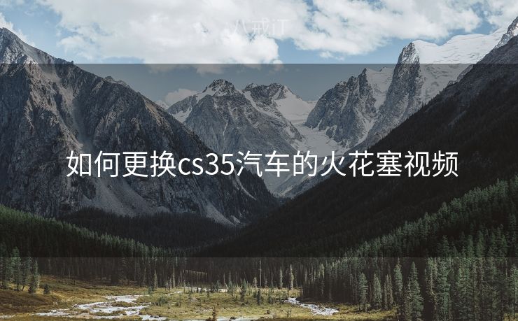  如何更换cs35汽车的火花塞视频
