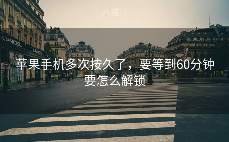 苹果手机多次按久了，要等到60分钟要怎么解锁