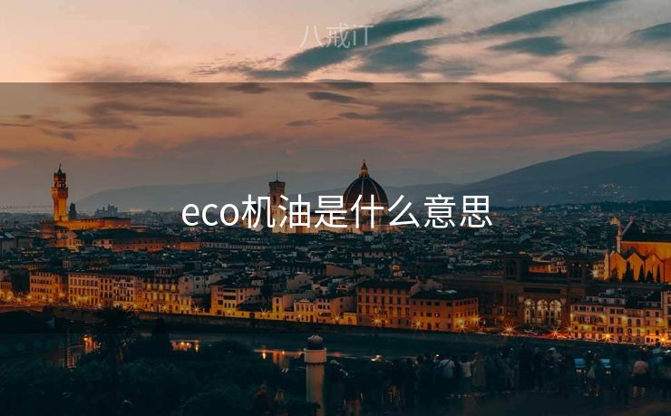 eco机油是什么意思