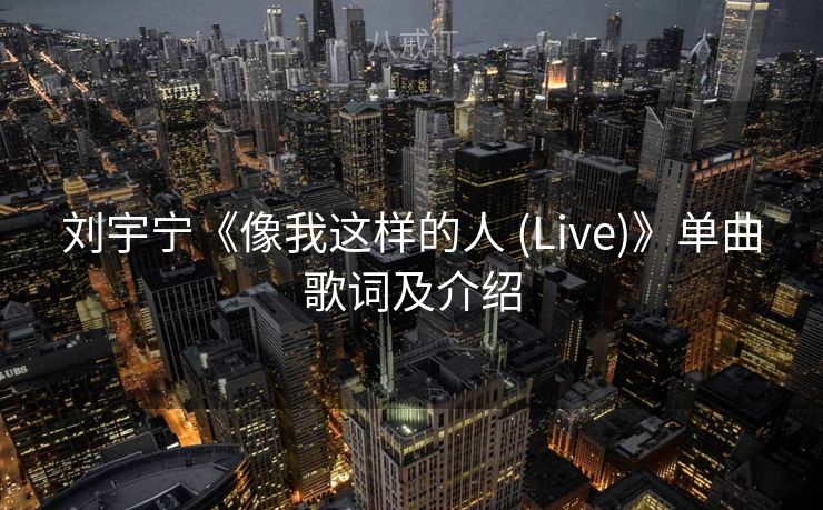刘宇宁《像我这样的人 (Live)》单曲歌词及介绍