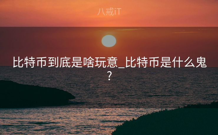 比特币到底是啥玩意_比特币是什么鬼? 比特币到底是啥玩意_比特币是什么鬼?
