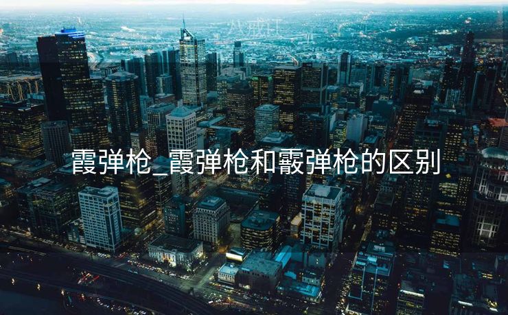 霞弹枪_霞弹枪和霰弹枪的区别