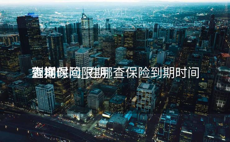 怎样
查询保险限期
到期时间_在哪查保险到期时间