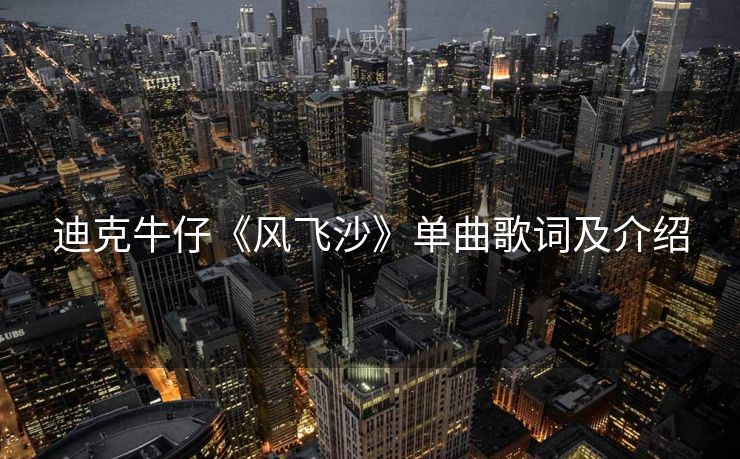 迪克牛仔《风飞沙》单曲歌词及介绍