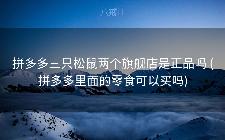 拼多多三只松鼠两个旗舰店是正品吗 (拼多多里面的零食可以买吗)