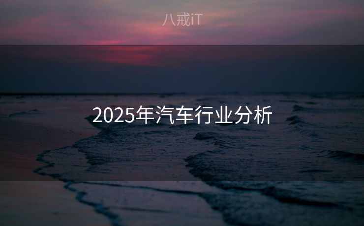 2025年汽车行业分析