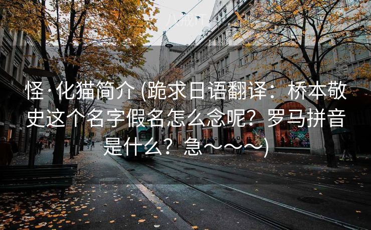 怪·化猫简介 (跪求日语翻译：桥本敬史这个名字假名怎么念呢？罗马拼音是什么？急～～～)