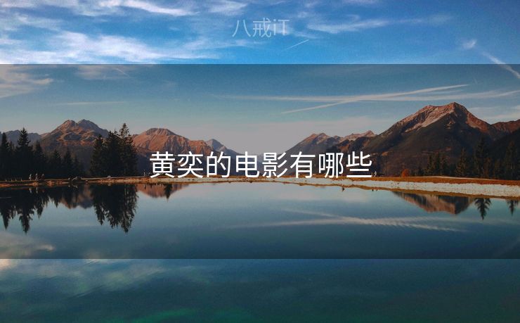 黄奕的电影有哪些