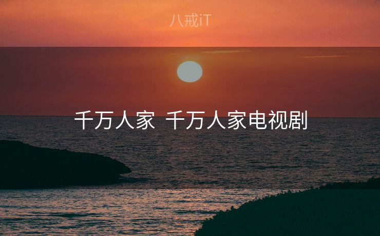 千万人家  千万人家电视剧