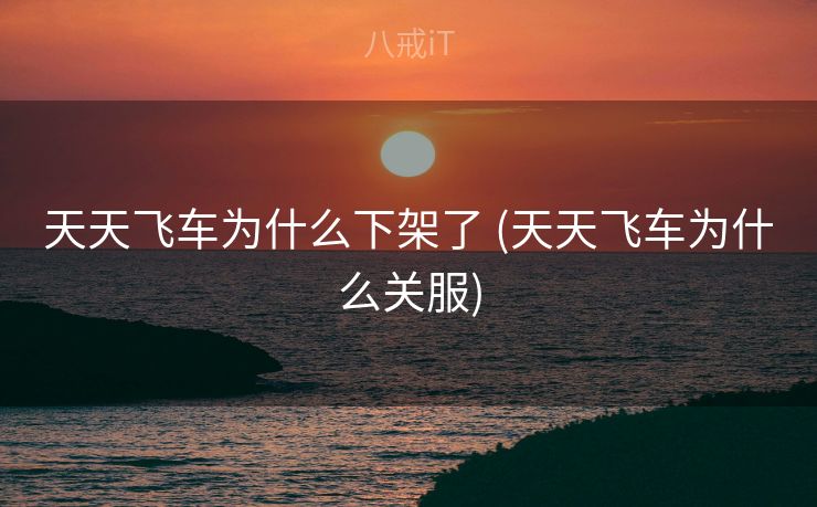 天天飞车为什么下架了 (天天飞车为什么关服)