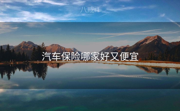 汽车保险哪家好又便宜