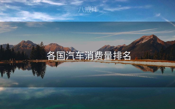  各国汽车消费量排名