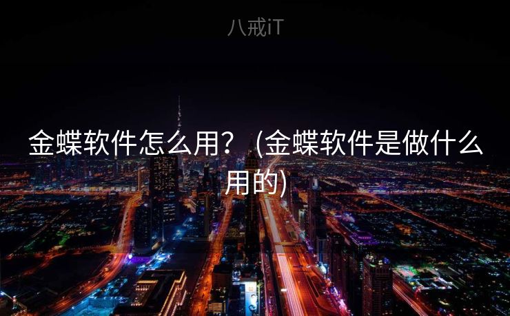 金蝶软件怎么用？ (金蝶软件是做什么用的)