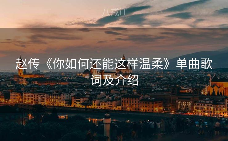 赵传《你如何还能这样温柔》单曲歌词及介绍