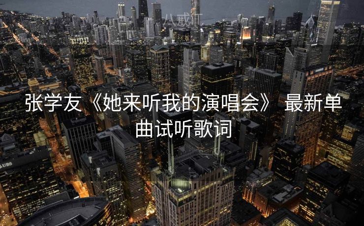 张学友《她来听我的演唱会》 最新单曲试听歌词