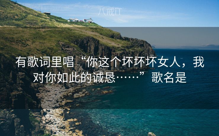 有歌词里唱“你这个坏坏坏女人，我对你如此的诚恳……”歌名是