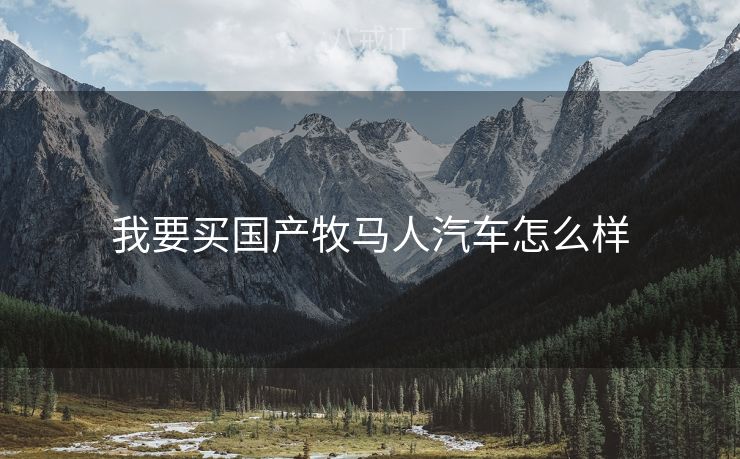 我要买国产牧马人汽车怎么样