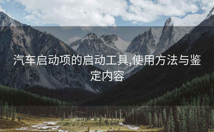 汽车启动项的启动工具,使用方法与鉴定内容