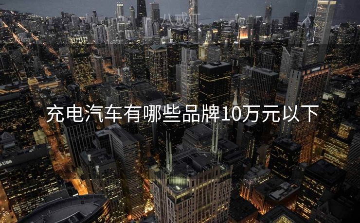  充电汽车有哪些品牌10万元以下