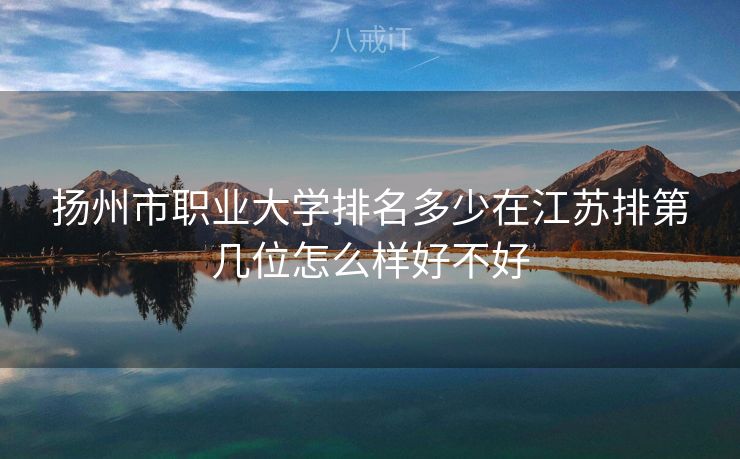扬州市职业大学排名多少在江苏排第几位怎么样好不好